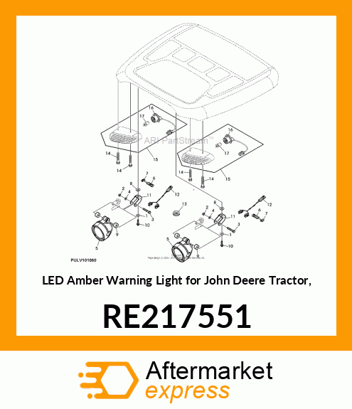 LAMP, AMBER WARNING RE217551