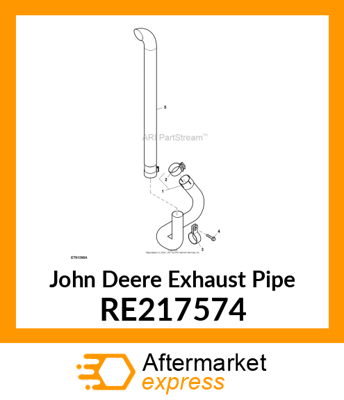 EXHAUST PIPE, VERTICAL RE217574