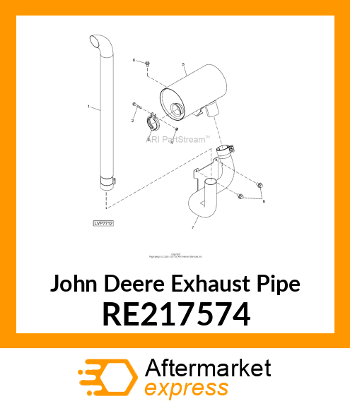 EXHAUST PIPE, VERTICAL RE217574