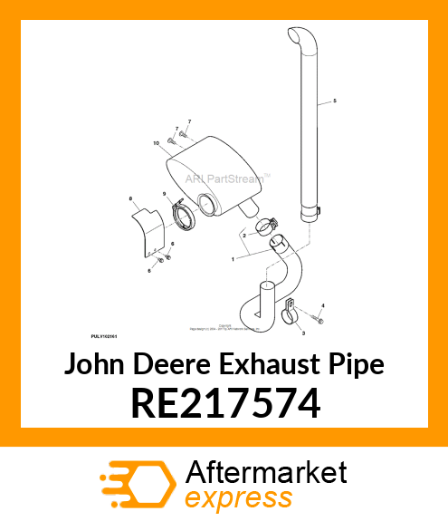 EXHAUST PIPE, VERTICAL RE217574