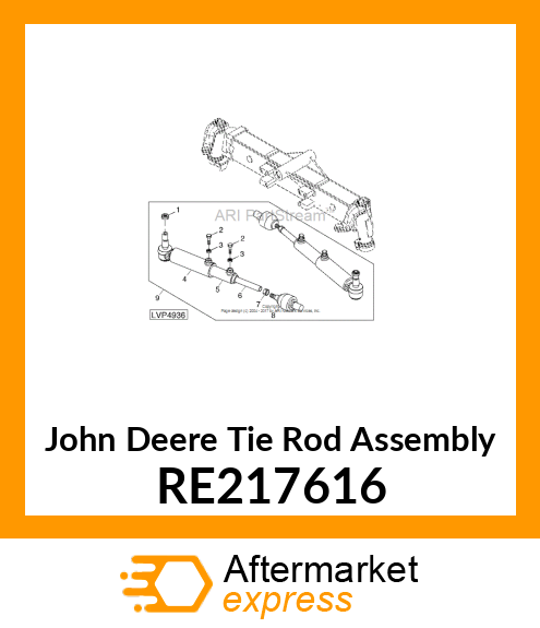 TIE ROD, ADJUSTABLE RE217616