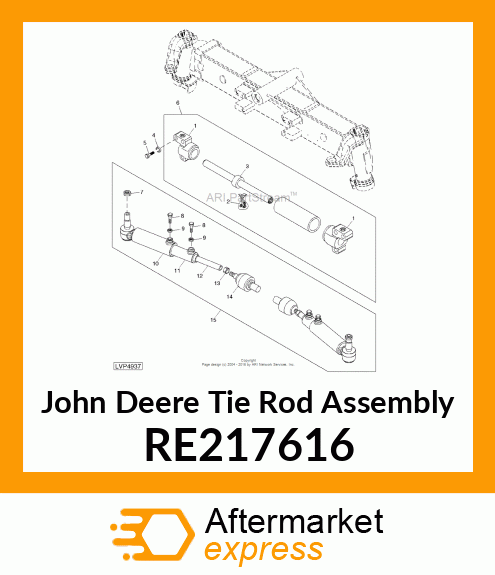 TIE ROD, ADJUSTABLE RE217616