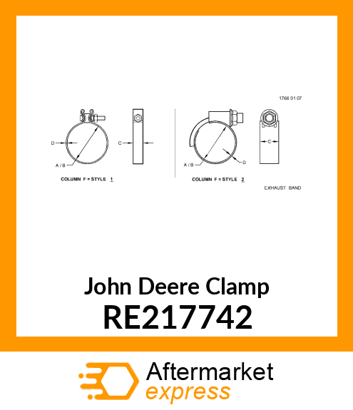 CLAMP, MUFFLER RE217742