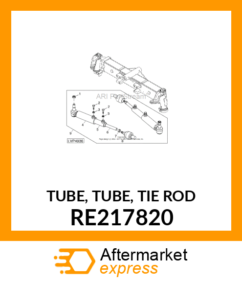 TUBE, TUBE, TIE ROD RE217820