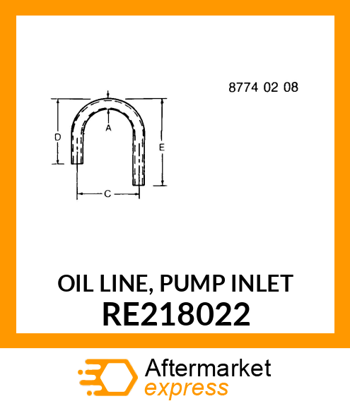 OIL LINE, PUMP INLET RE218022