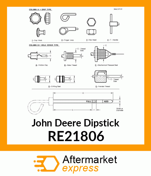 DIPSTICK WITH BREATHER RE21806