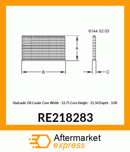 OIL COOLER RE218283