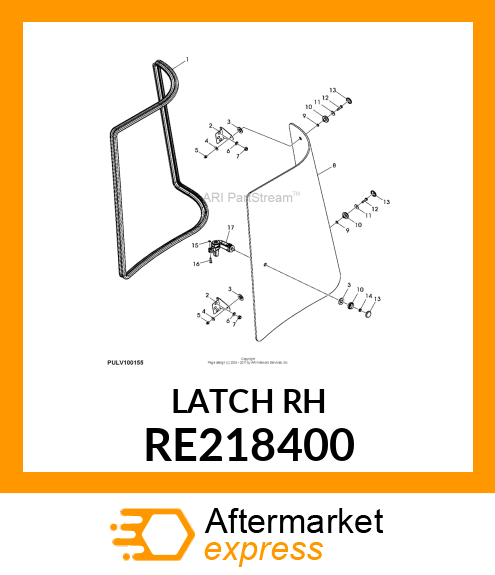 LATCH, SIDE WINDOW, RH RE218400