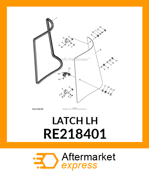 LATCH, SIDE WINDOW, LH RE218401