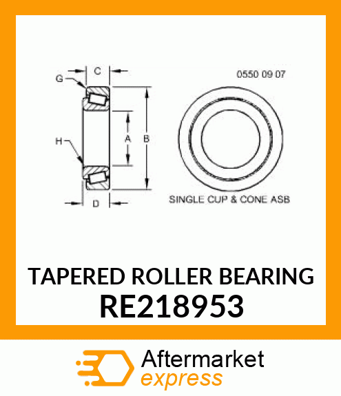 TAPERED ROLLER BEARING RE218953