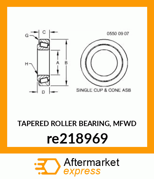 TAPERED ROLLER BEARING, MFWD re218969