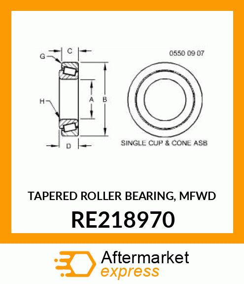 TAPERED ROLLER BEARING, MFWD RE218970