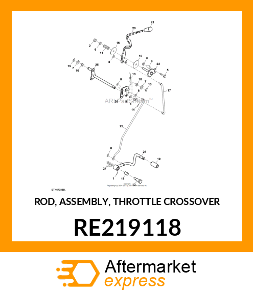 ROD, ASSEMBLY, THROTTLE CROSSOVER RE219118