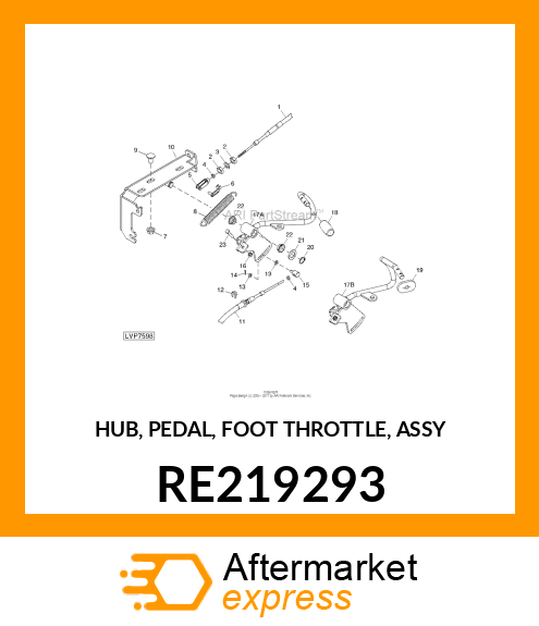 HUB, PEDAL, FOOT THROTTLE, ASSY RE219293