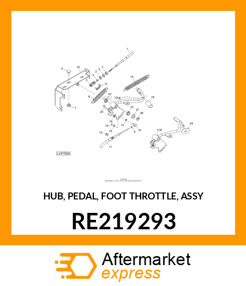 HUB, PEDAL, FOOT THROTTLE, ASSY RE219293