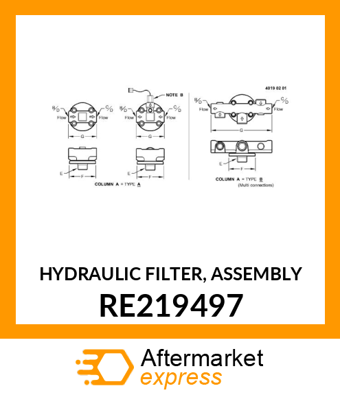 HYDRAULIC FILTER, ASSEMBLY RE219497