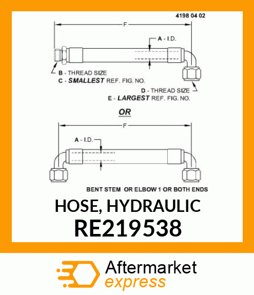 HOSE, HYDRAULIC RE219538