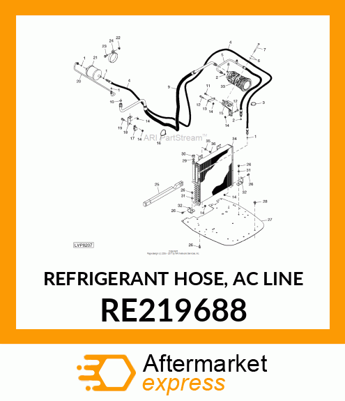 REFRIGERANT HOSE, AC LINE RE219688