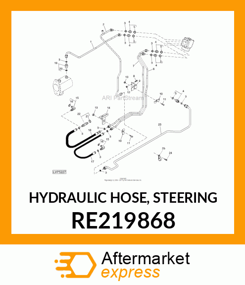 HYDRAULIC HOSE, STEERING RE219868