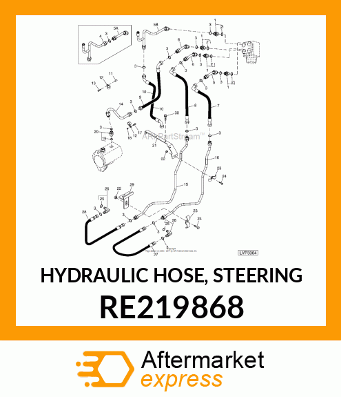 HYDRAULIC HOSE, STEERING RE219868