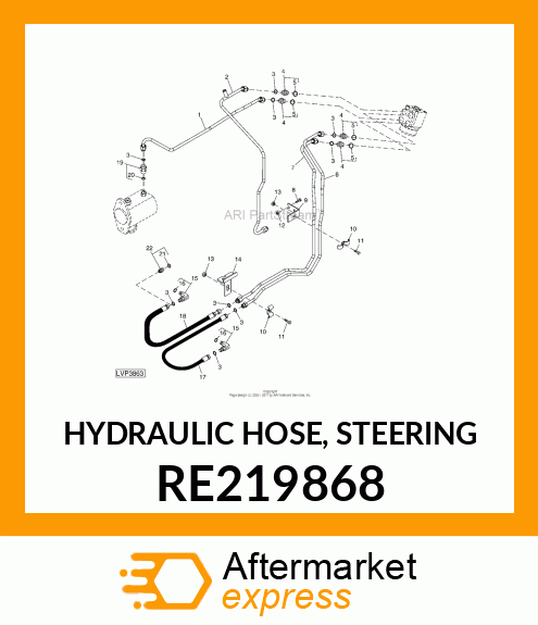 HYDRAULIC HOSE, STEERING RE219868
