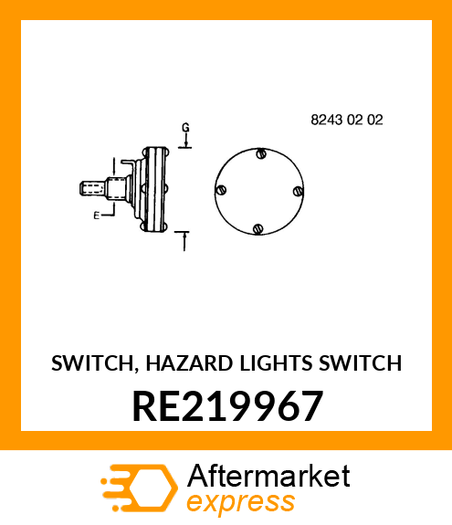 SWITCH, HAZARD LIGHTS SWITCH RE219967