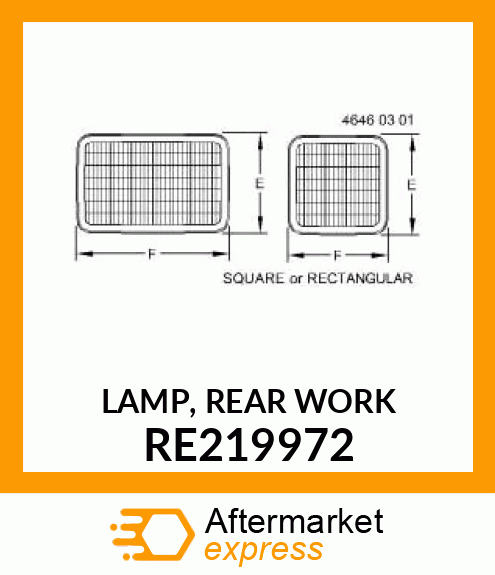 LAMP, REAR WORK RE219972
