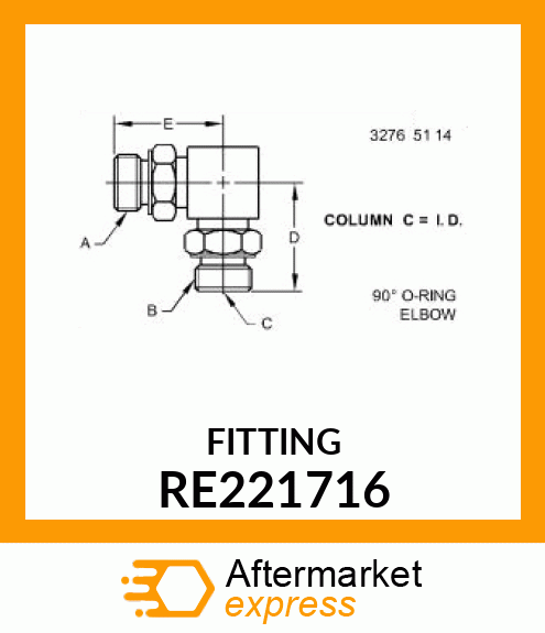 FLANGE FITTING, O RE221716