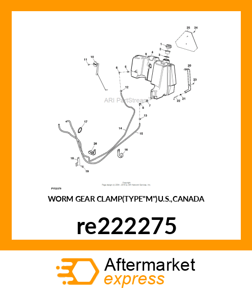 WORM GEAR CLAMP(TYPE"M")U.S.,CANADA re222275