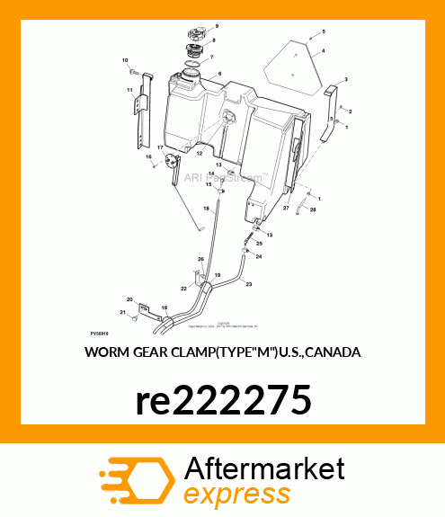 WORM GEAR CLAMP(TYPE"M")U.S.,CANADA re222275