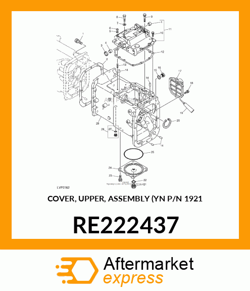 COVER, UPPER, ASSEMBLY YN P/N 1921 RE222437