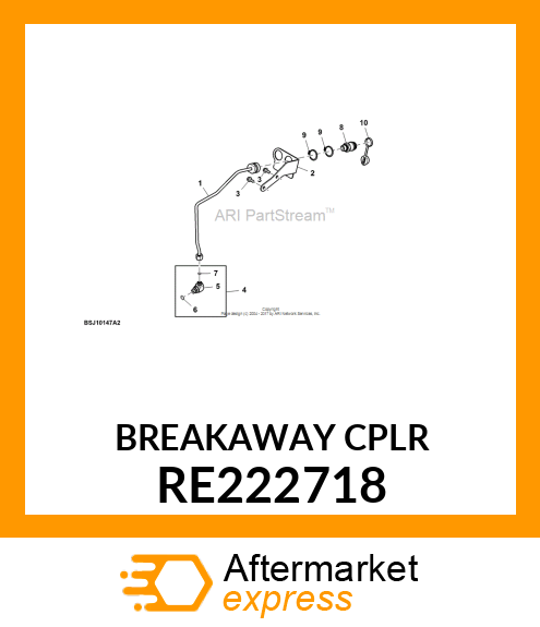 BREAKAWAY COUPLER, COUPLER, 3/8 FLA RE222718