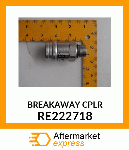 BREAKAWAY COUPLER, COUPLER, 3/8 FLA RE222718