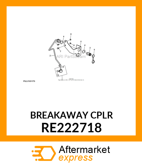 BREAKAWAY COUPLER, COUPLER, 3/8 FLA RE222718