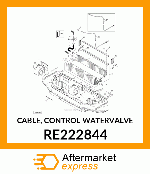 CABLE, CONTROL WATERVALVE RE222844