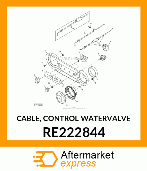 CABLE, CONTROL WATERVALVE RE222844