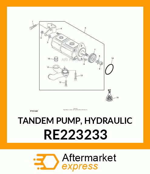 HYDRAULIC PUMP, HYDRAULIC PUMP RE223233