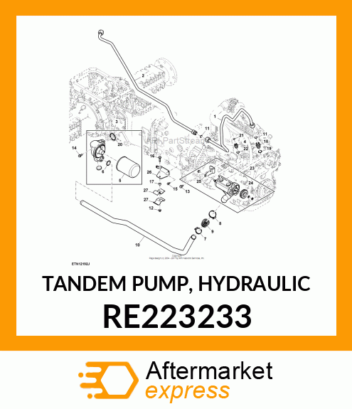 HYDRAULIC PUMP, HYDRAULIC PUMP RE223233