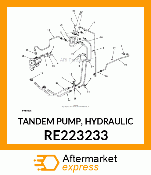 HYDRAULIC PUMP, HYDRAULIC PUMP RE223233