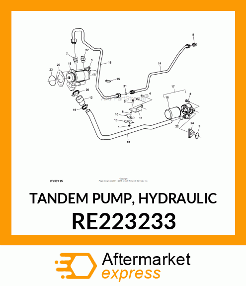 HYDRAULIC PUMP, HYDRAULIC PUMP RE223233