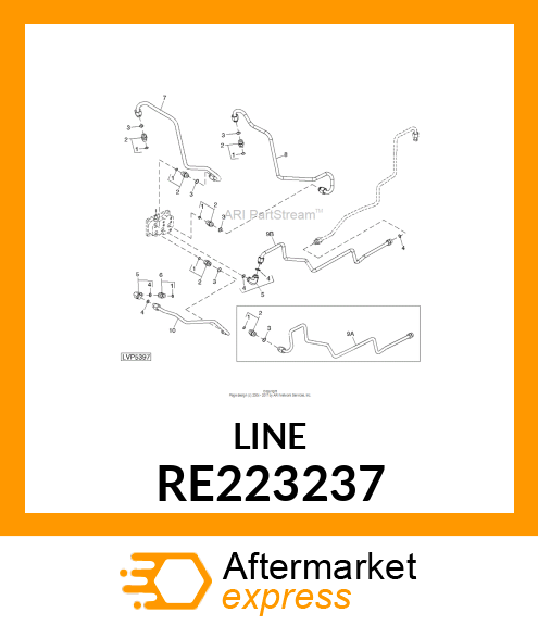 OIL LINE, ASSEMBLY RS PRESSURE RE RE223237