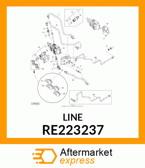 OIL LINE, ASSEMBLY RS PRESSURE RE RE223237