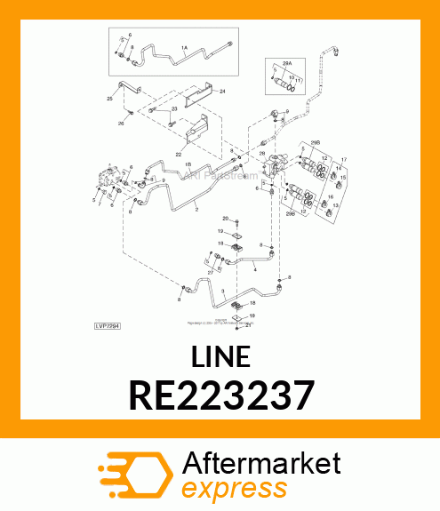 OIL LINE, ASSEMBLY RS PRESSURE RE RE223237