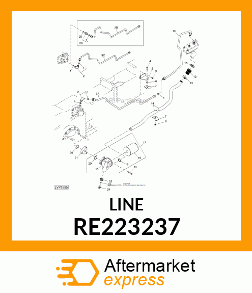 OIL LINE, ASSEMBLY RS PRESSURE RE RE223237