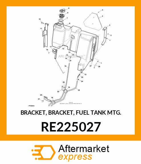 BRACKET, BRACKET, FUEL TANK MTG. RE225027