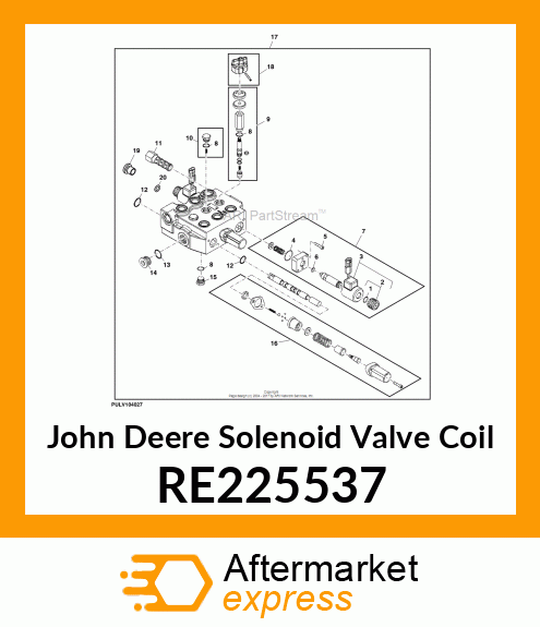 SOLENOID VALVE COIL, TRIPLE MID SCV RE225537