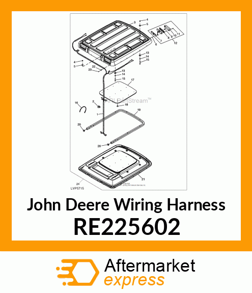 WIRING HARNESS, DELUXE CANOPY RE225602