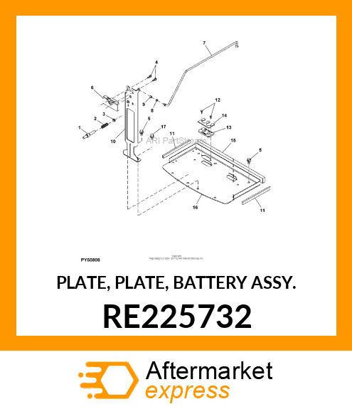 PLATE, PLATE, BATTERY ASSY. RE225732