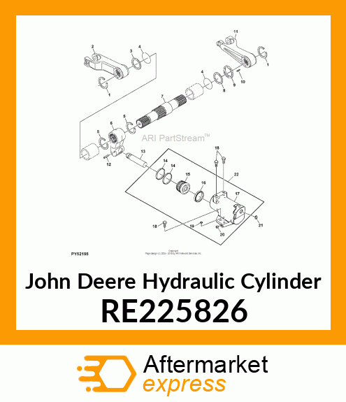 HYDRAULIC CYLINDER, ASSEMBLY, ROCKS RE225826