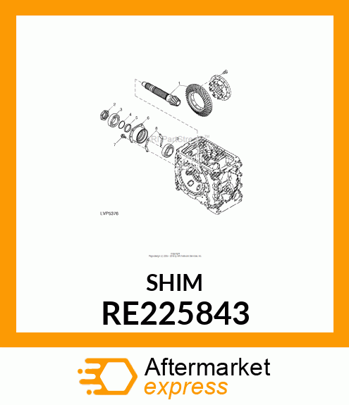 SHIM, ASSEMBLY TSS/PR/PR HI/LO, Y RE225843